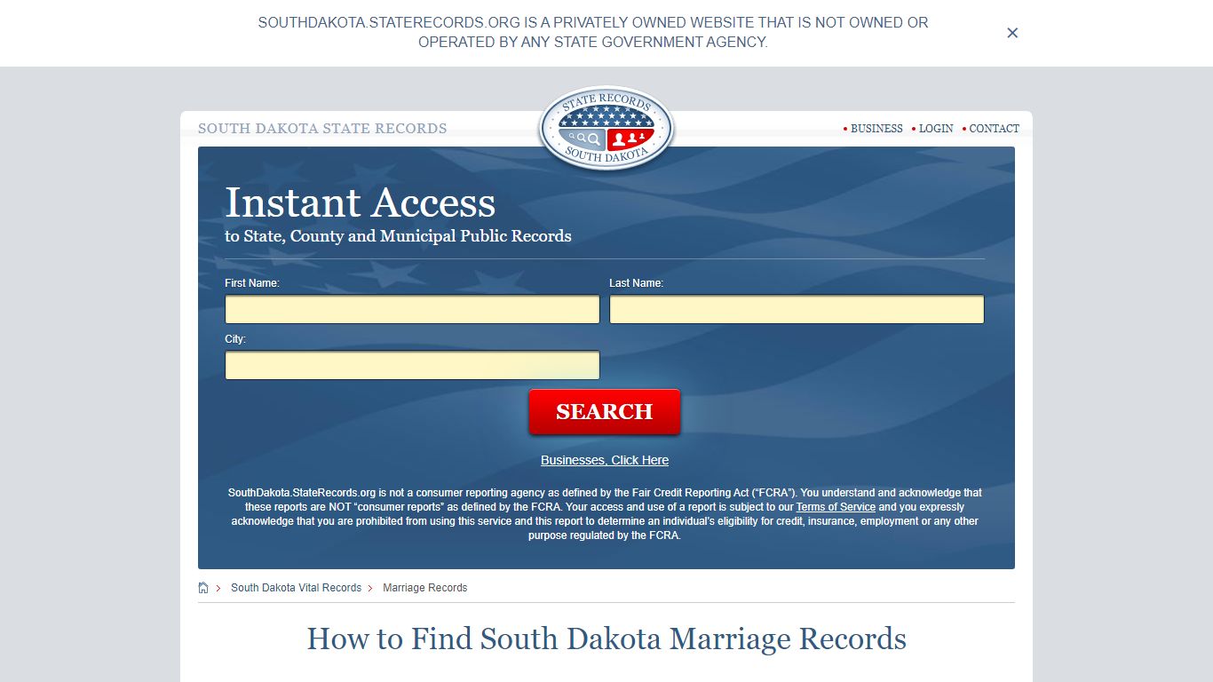 How to Find South Dakota Marriage Records