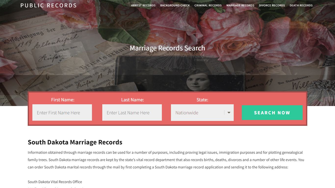 South Dakota Marriage Records | Enter Name and Search. 14Days Free